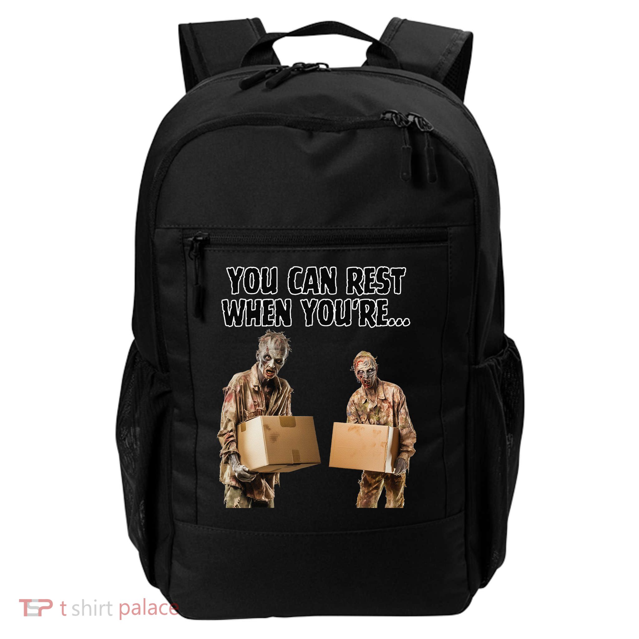 Work Humor Jobs Employee Blue Collar Worker Funny Zombies Backpack