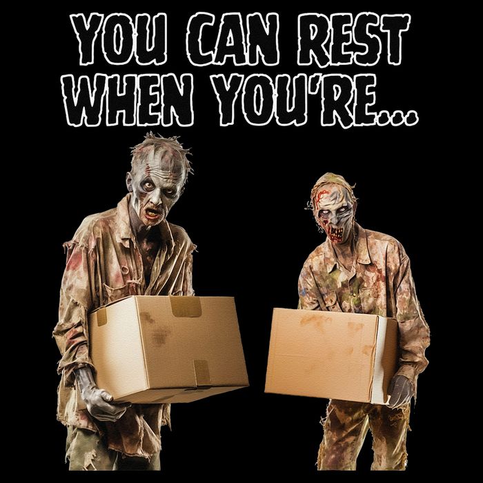 Work Humor Jobs Employee Blue Collar Worker Funny Zombies Drawstring Bag