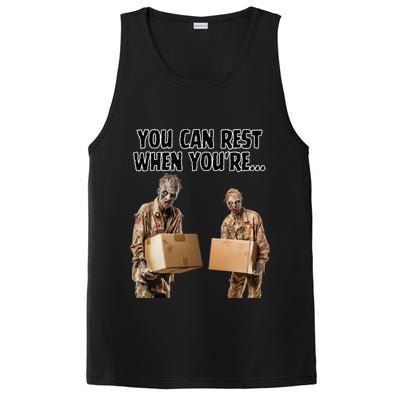 Work Humor Jobs Employee Blue Collar Worker Funny Zombies PosiCharge Competitor Tank
