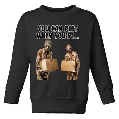 Work Humor Jobs Employee Blue Collar Worker Funny Zombies Toddler Sweatshirt