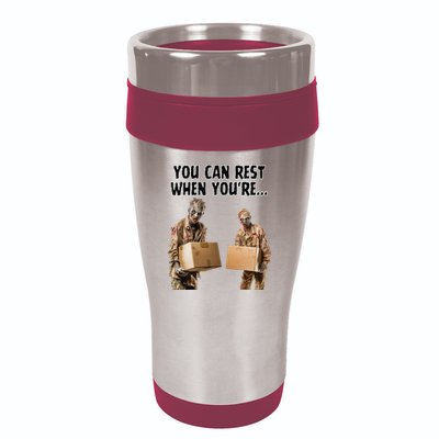 Work Humor Jobs Employee Blue Collar Worker Funny Zombies 16oz Travel Tumbler