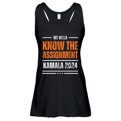 We Hella Know The Assignment Kamala 2024 Ladies Essential Flowy Tank