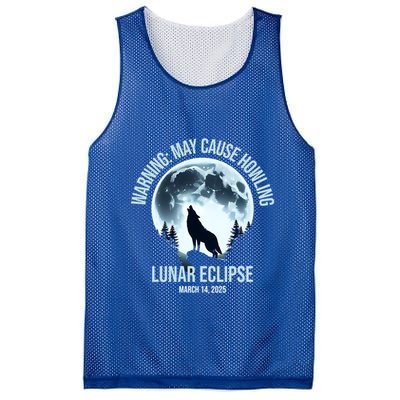 Wolf Howling Lunar Eclipse March 14 2025 Total Lunar Eclipse Great Gift Mesh Reversible Basketball Jersey Tank