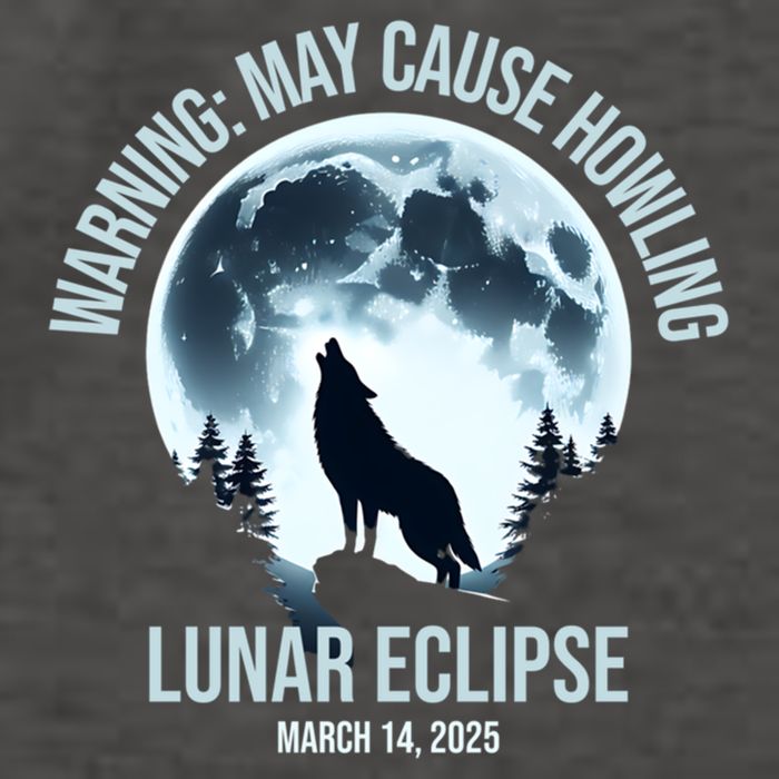 Wolf Howling Lunar Eclipse March 14 2025 Total Lunar Eclipse Great Gift Vector Backpack