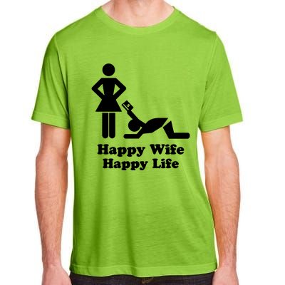 Wife Happy Life Husband Adult ChromaSoft Performance T-Shirt