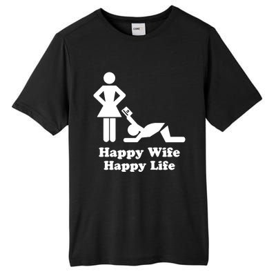 Wife Happy Life Husband Tall Fusion ChromaSoft Performance T-Shirt