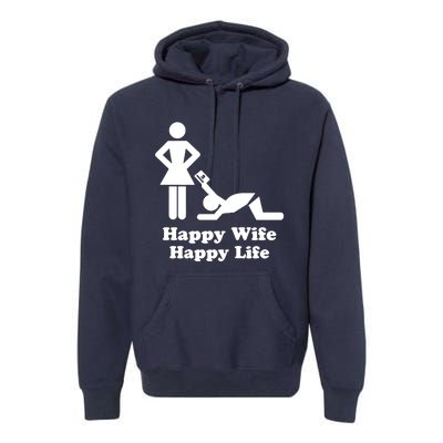 Wife Happy Life Husband Premium Hoodie