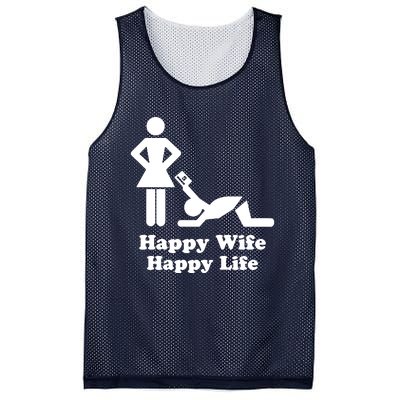 Wife Happy Life Husband Mesh Reversible Basketball Jersey Tank