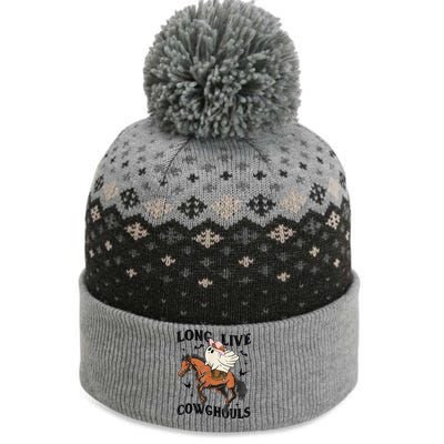 Western Halloween Long Live Cowghouls Cowboy The Baniff Cuffed Pom Beanie