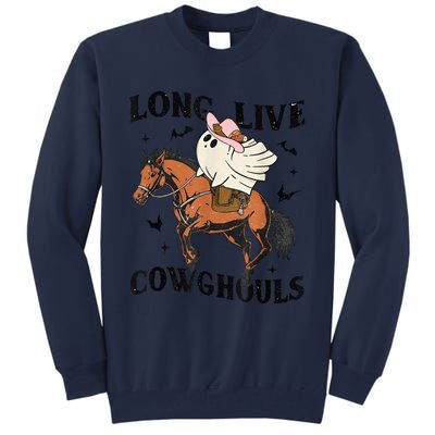 Western Halloween Long Live Cowghouls Cowboy Tall Sweatshirt