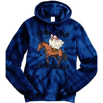 Western Halloween Long Live Cowghouls Cowboy Tie Dye Hoodie