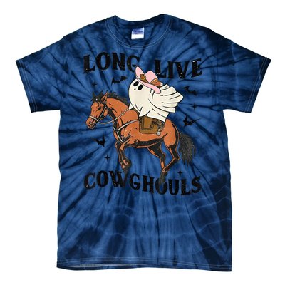 Western Halloween Long Live Cowghouls Cowboy Tie-Dye T-Shirt