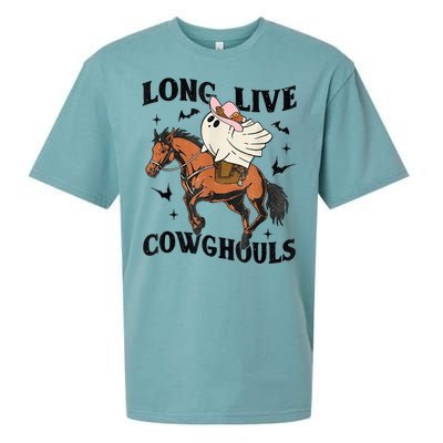 Western Halloween Long Live Cowghouls Cowboy Sueded Cloud Jersey T-Shirt