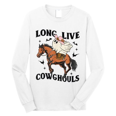 Western Halloween Long Live Cowghouls Cowboy Long Sleeve Shirt