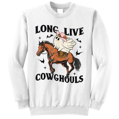 Western Halloween Long Live Cowghouls Cowboy Sweatshirt