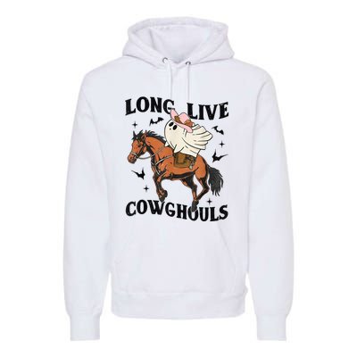 Western Halloween Long Live Cowghouls Cowboy Premium Hoodie