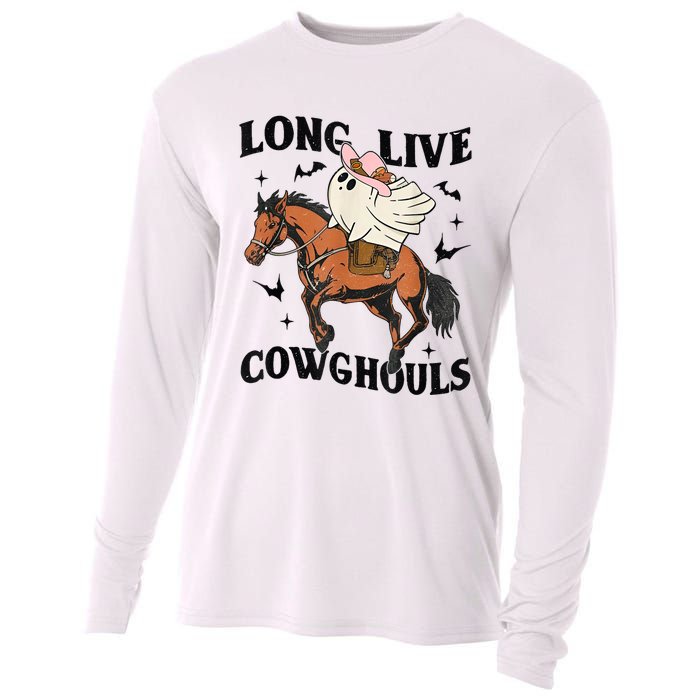 Western Halloween Long Live Cowghouls Cowboy Cooling Performance Long Sleeve Crew