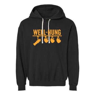 Well Hung Lighting Engineer Technicians Stage Crew Garment-Dyed Fleece Hoodie