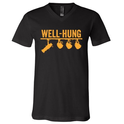 Well Hung Lighting Engineer Technicians Stage Crew V-Neck T-Shirt