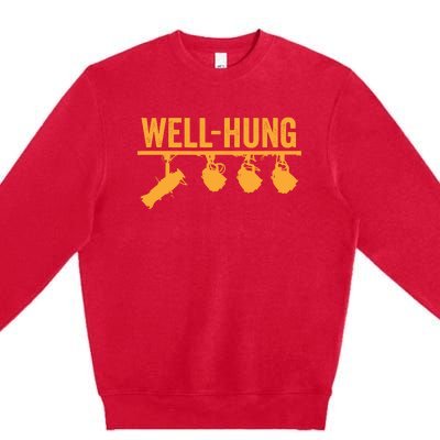 Well Hung Lighting Engineer Technicians Stage Crew Premium Crewneck Sweatshirt