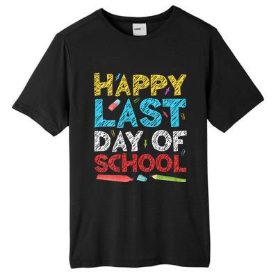 Womens Happy Last Day Of School Students And Teachers Gift Tall Fusion ChromaSoft Performance T-Shirt