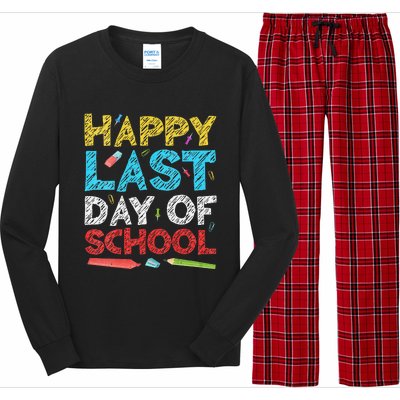 Womens Happy Last Day Of School Students And Teachers Gift Long Sleeve Pajama Set