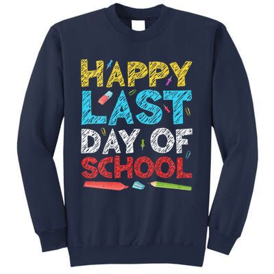 Womens Happy Last Day Of School Students And Teachers Gift Sweatshirt