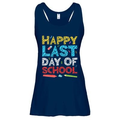 Womens Happy Last Day Of School Students And Teachers Gift Ladies Essential Flowy Tank