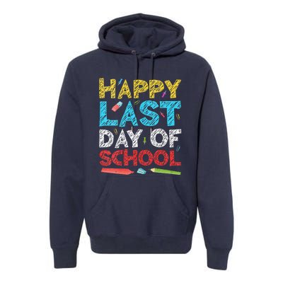 Womens Happy Last Day Of School Students And Teachers Gift Premium Hoodie