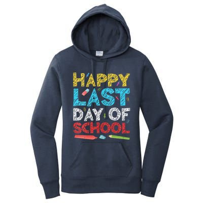 Womens Happy Last Day Of School Students And Teachers Gift Women's Pullover Hoodie