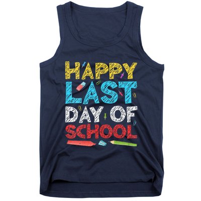 Womens Happy Last Day Of School Students And Teachers Gift Tank Top