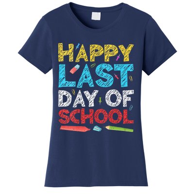 Womens Happy Last Day Of School Students And Teachers Gift Women's T-Shirt