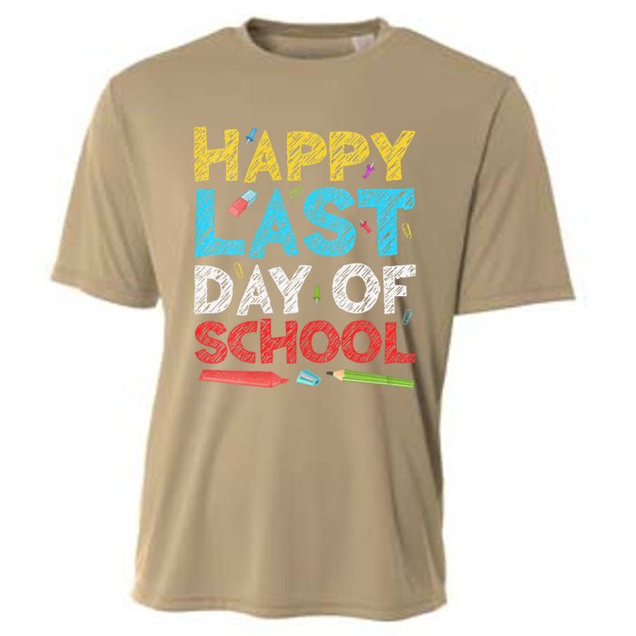 Womens Happy Last Day Of School Students And Teachers Gift Cooling Performance Crew T-Shirt