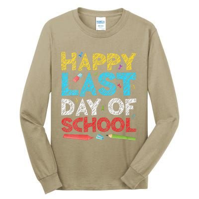 Womens Happy Last Day Of School Students And Teachers Gift Tall Long Sleeve T-Shirt