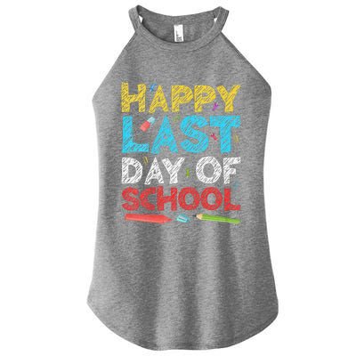 Womens Happy Last Day Of School Students And Teachers Gift Women's Perfect Tri Rocker Tank