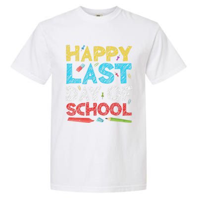 Womens Happy Last Day Of School Students And Teachers Gift Garment-Dyed Heavyweight T-Shirt