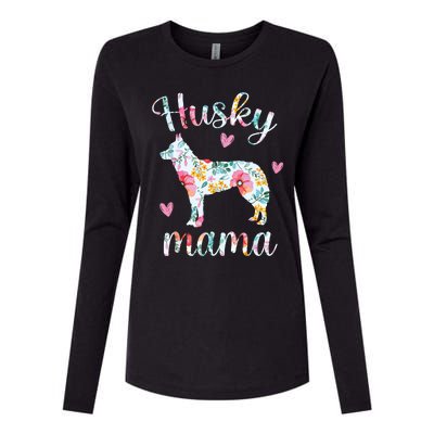 Womens Husky Mom Funny Siberian Husky Mama Dog Lover Owner Womens Cotton Relaxed Long Sleeve T-Shirt