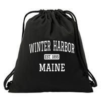 Winter Harbor, Maine Established In 1895 Drawstring Bag