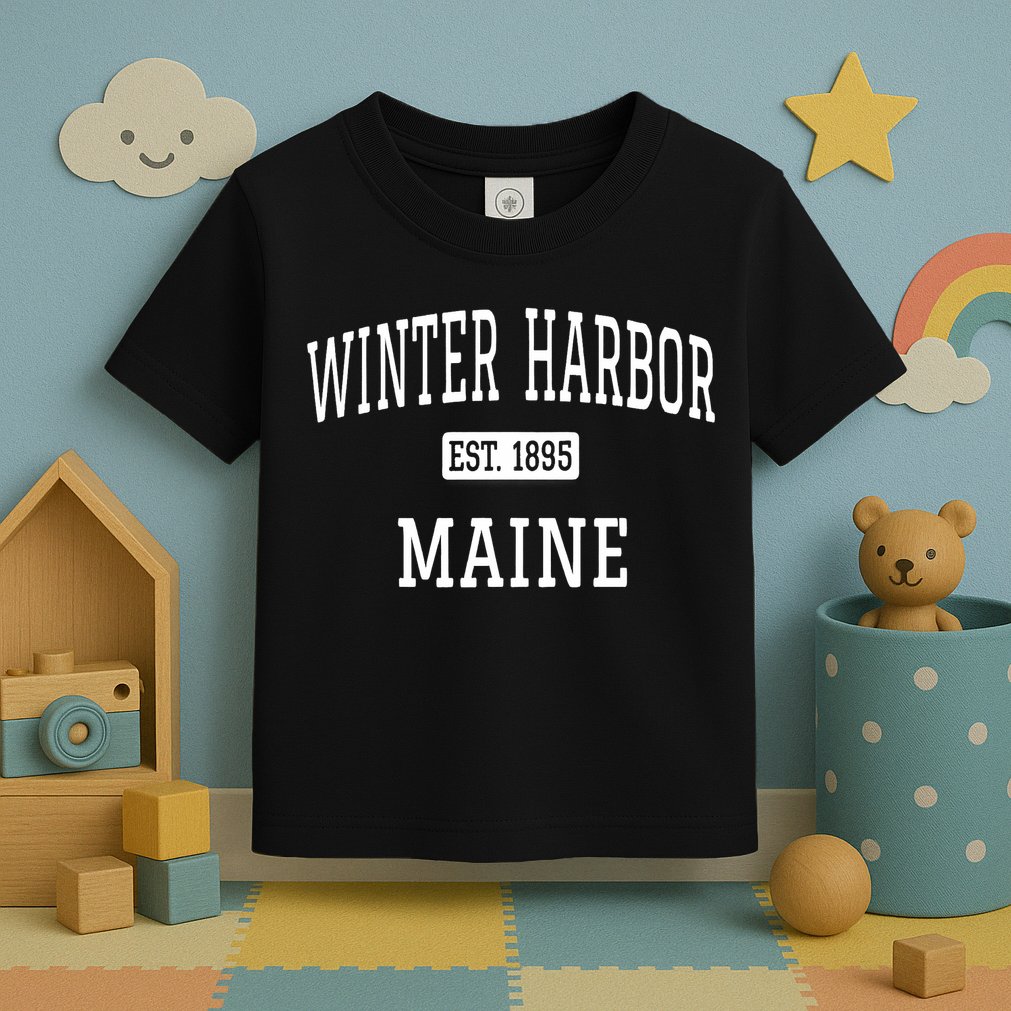Winter Harbor, Maine Established In 1895 Toddler T-Shirt