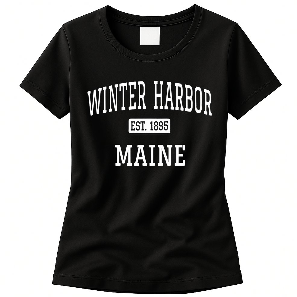 Winter Harbor, Maine Established In 1895 Womens T-Shirt