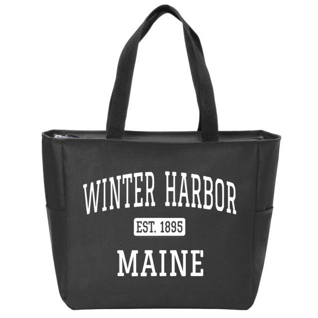 Winter Harbor, Maine Established In 1895 Zip Tote Bag