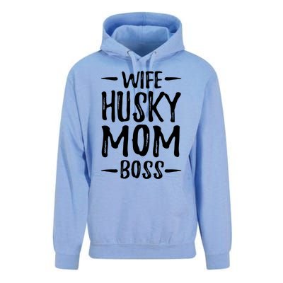 Wife Husky Mom Boss Funny Dog Mom Gift Idea Funny Gift Unisex Surf Hoodie