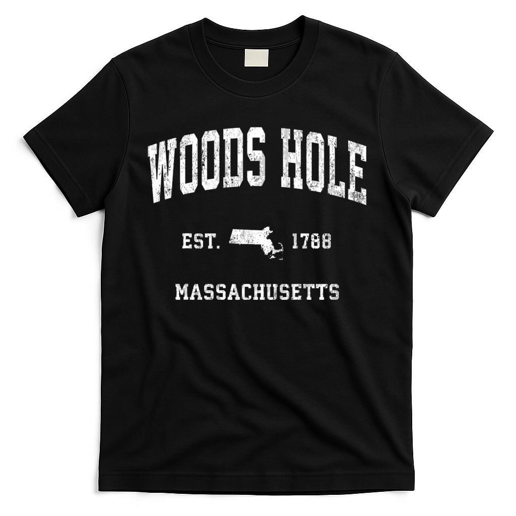 Woods Hole Massachusetts Ma Vintage Athletic T-Shirt