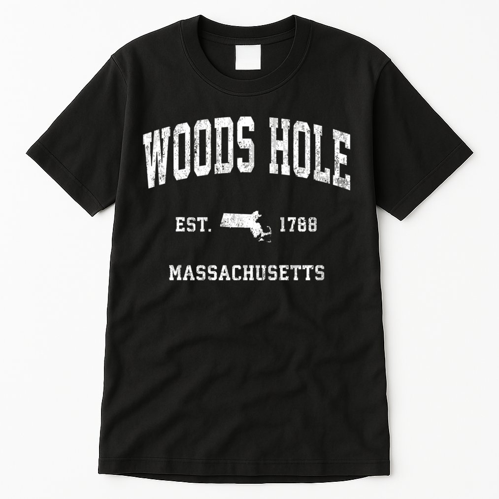 Woods Hole Massachusetts Ma Vintage Athletic Tall T-Shirt