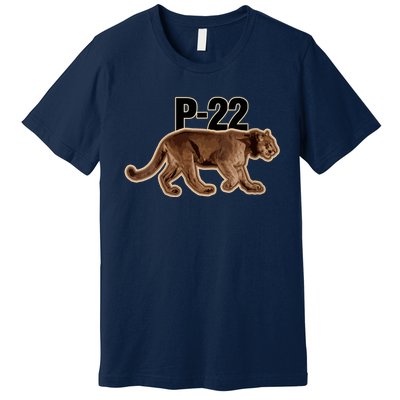 Womens Hollywood Mountain Lion P22 Los Angeles Cougar Premium T-Shirt