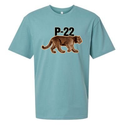 Womens Hollywood Mountain Lion P22 Los Angeles Cougar Sueded Cloud Jersey T-Shirt