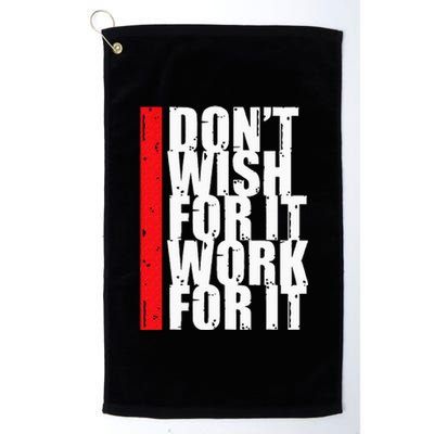 Work Harder Motivation Fitness Gym Entrepreneur Inspiration Platinum Collection Golf Towel