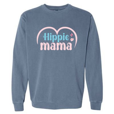 Wo Hippie Mama Peace Lover Gift Garment-Dyed Sweatshirt