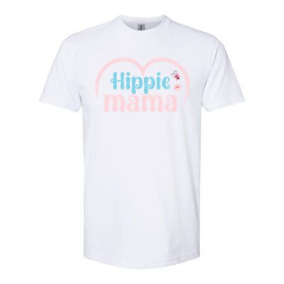 Wo Hippie Mama Peace Lover Gift Softstyle CVC T-Shirt