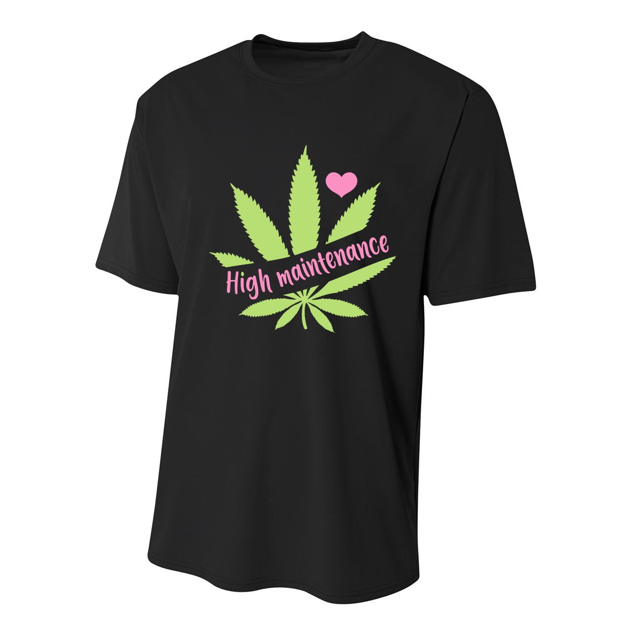Weed High Maintenance Funny Marijuana Lover Youth Performance Sprint T-Shirt